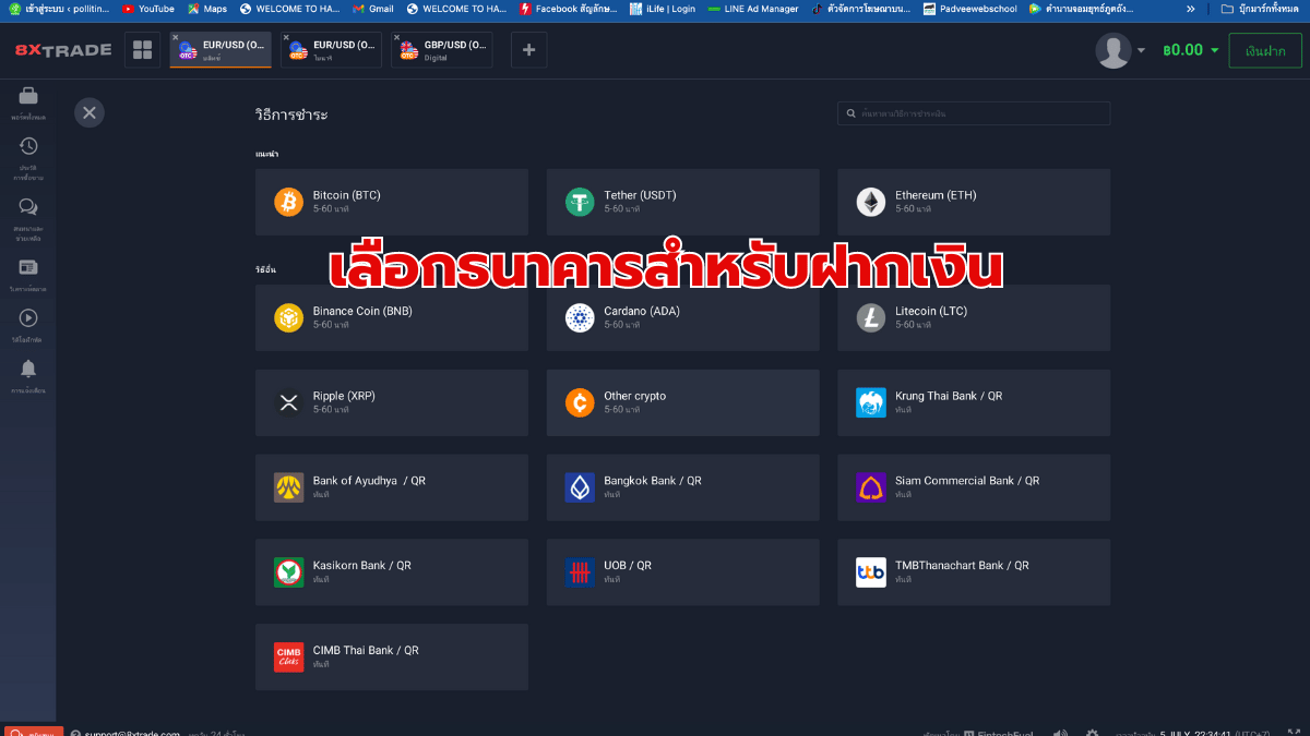เลือกธนาคารฝากเงิน